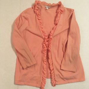 Pink Ruffle Cardigan